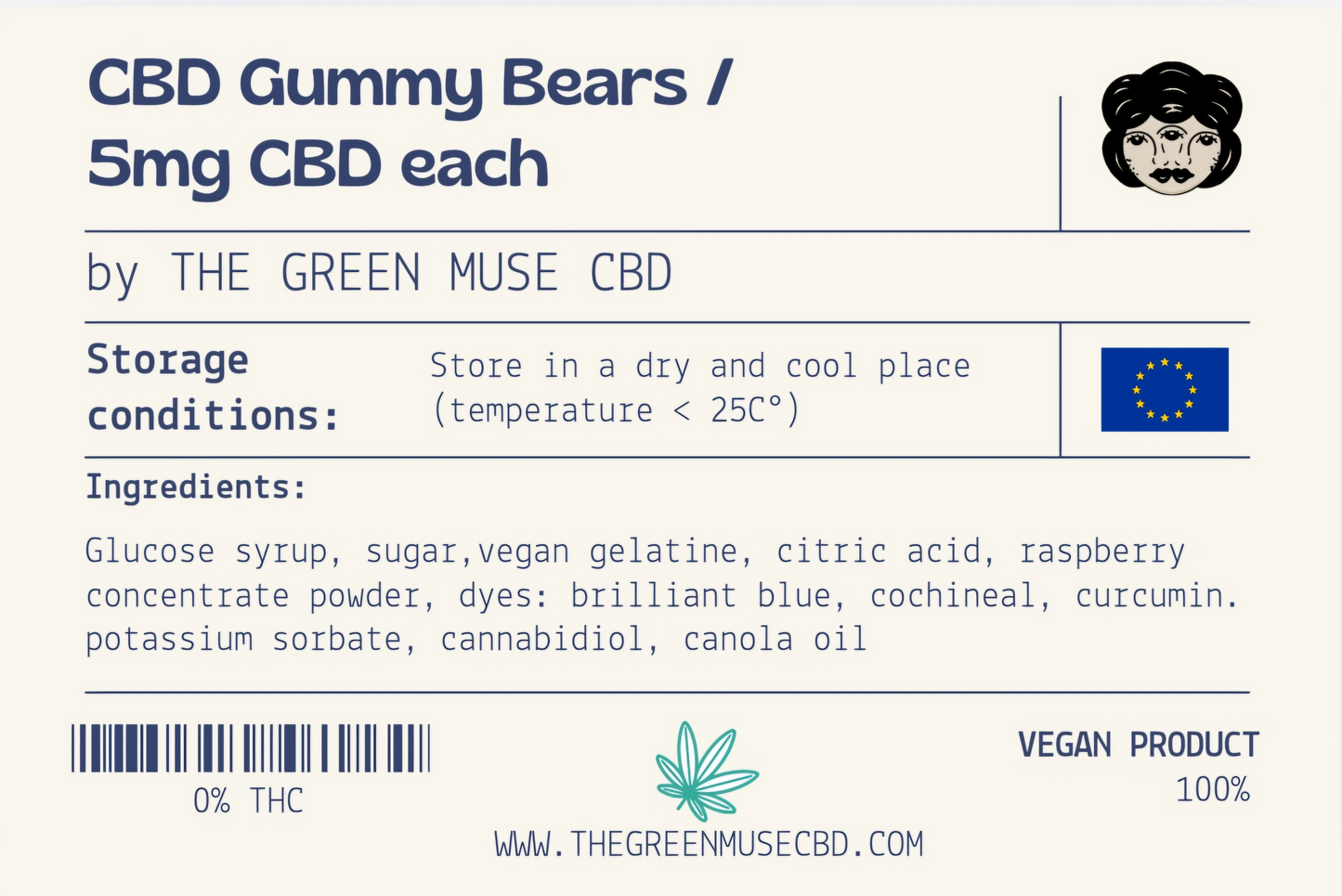 ingredientes gummies cbd 5 mg the green muse 